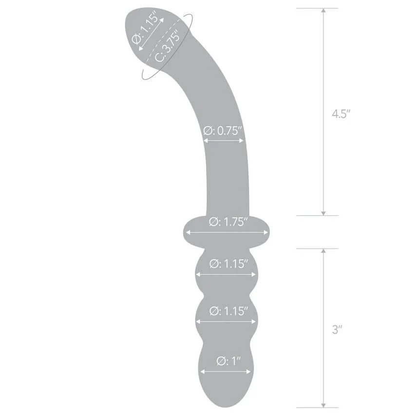 8" Glass Ribbed G-Spot - Image 4
