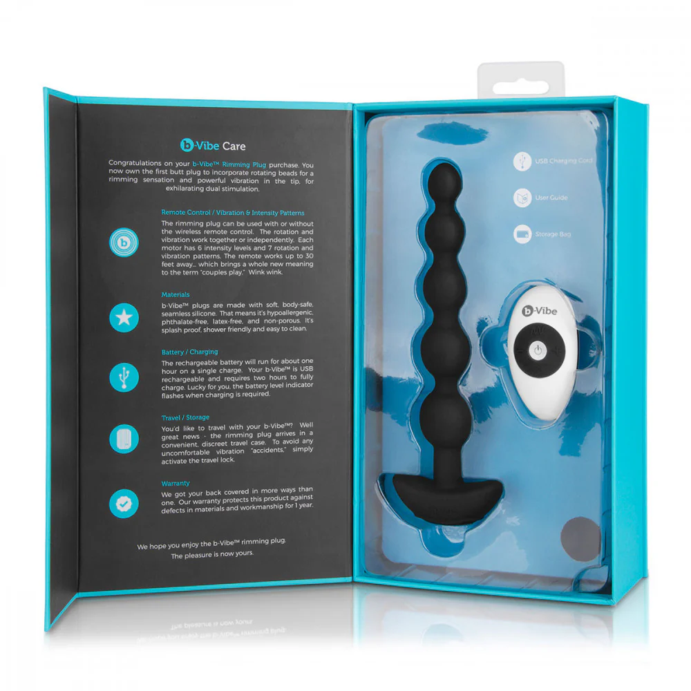 b-Vibe Cinco Remote Control Anal Beads - Image 13
