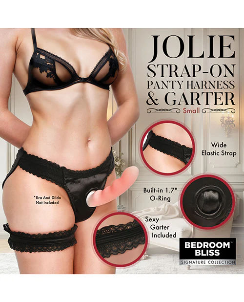 Bedroom Bliss Jolie Strap-On Panty Harness & Garter - Image 13