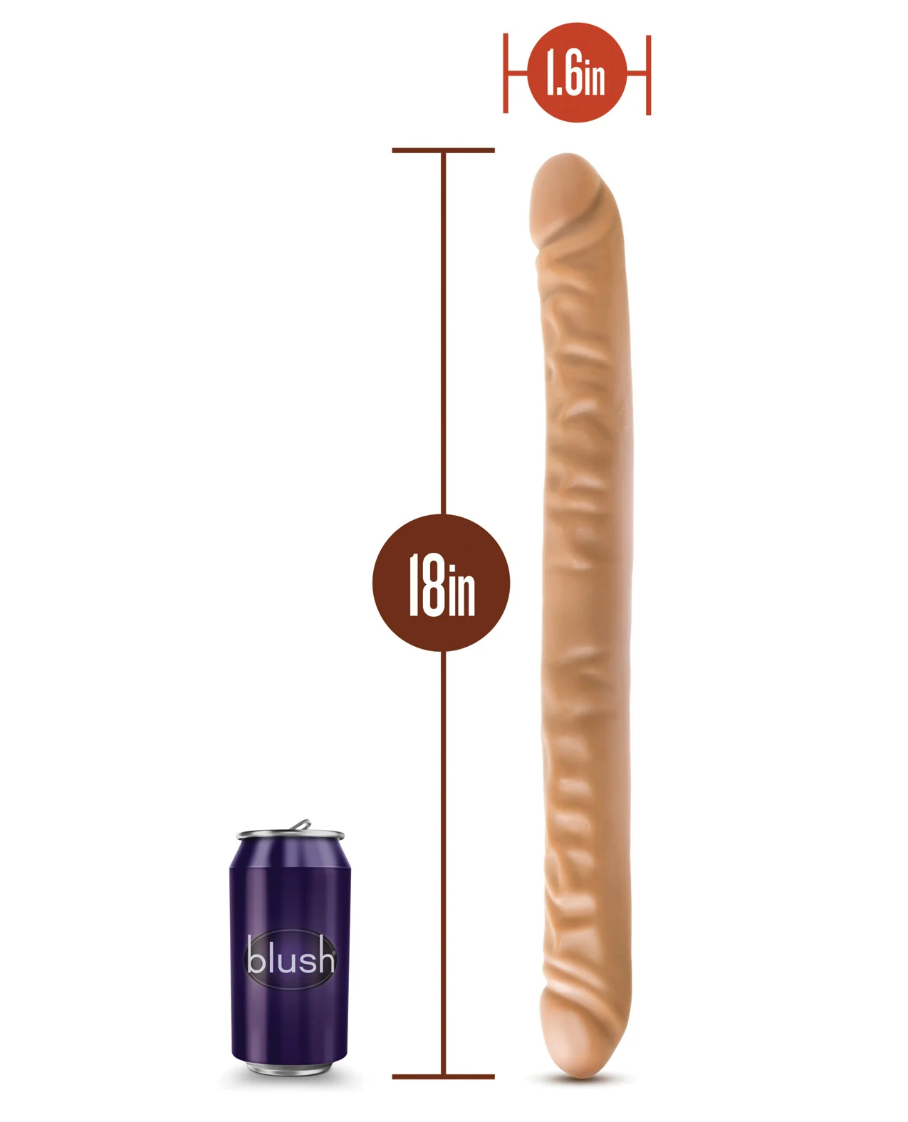 Blush Dr. Skin 18" Double Dildo - Image 3