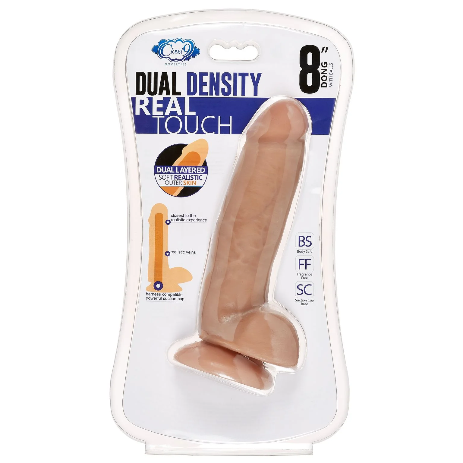 Cloud 9 Dual-Density Dildo with Balls - Image 43