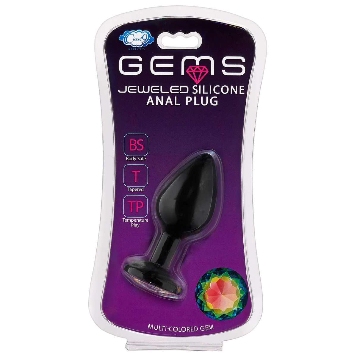 Cloud 9 gems black silicone anal plug large - Image 10