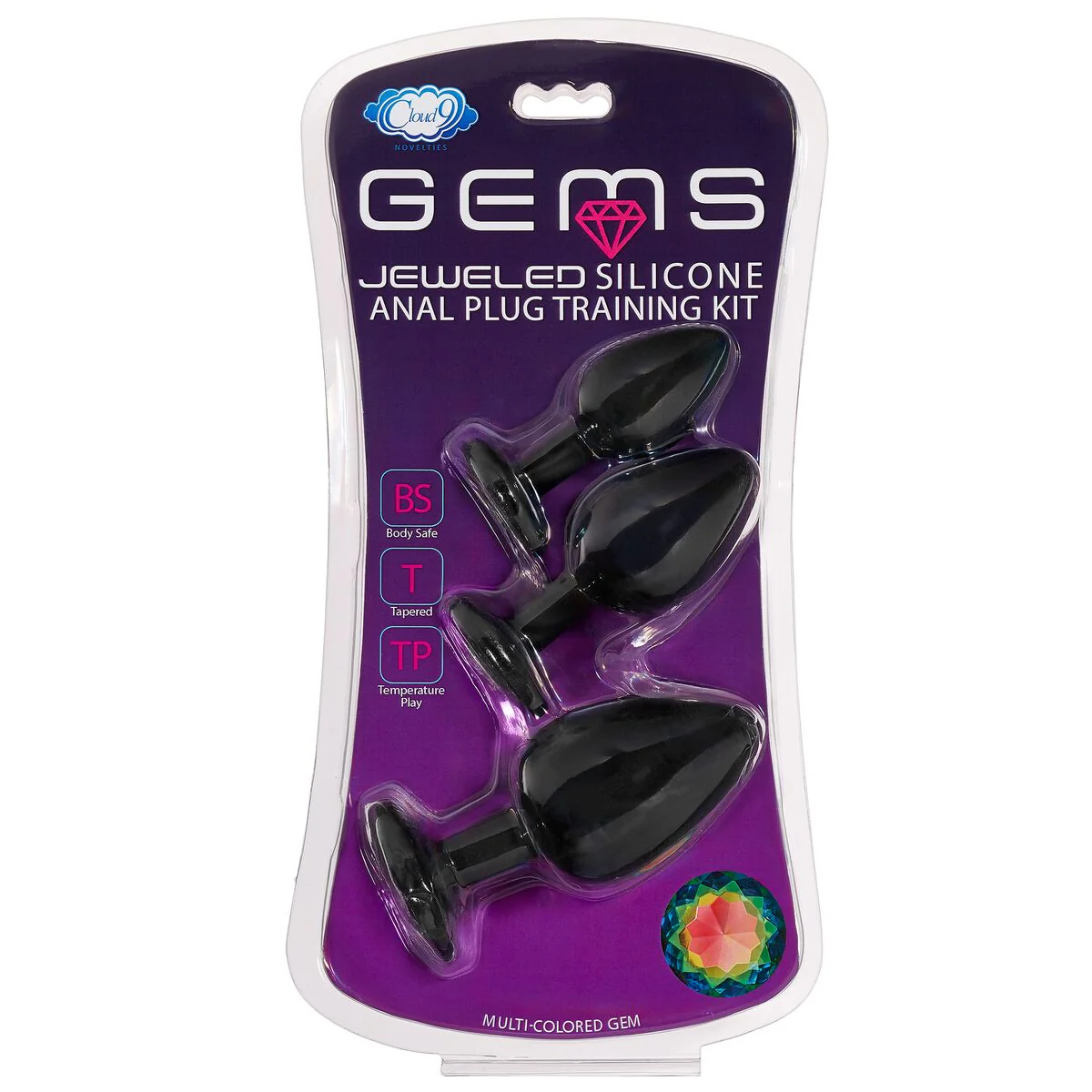 Cloud 9 gems black silicone anal plug large - Image 6