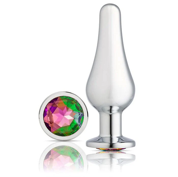 Cloud 9 gems silver chromed tall anal plug - Image 3