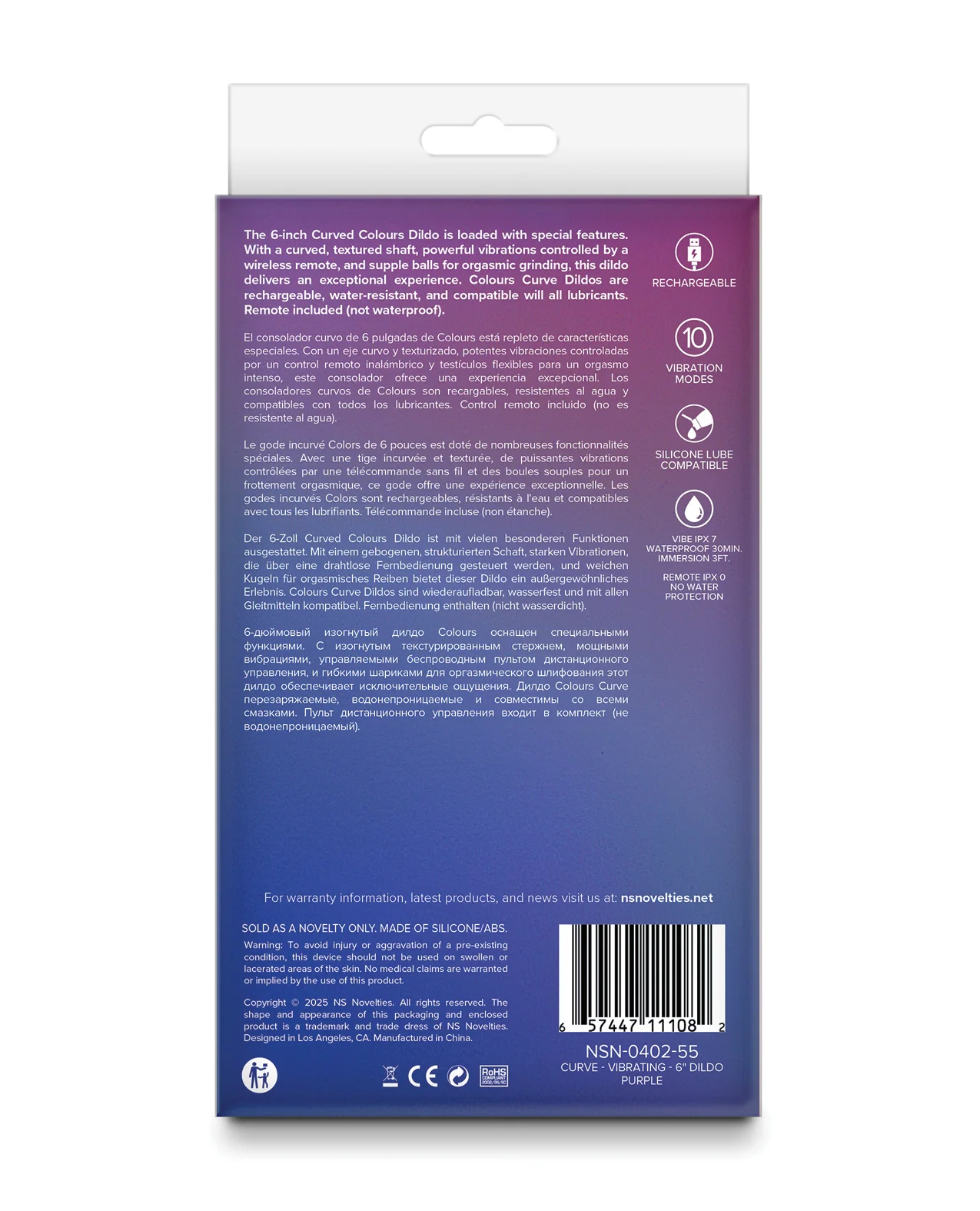 Colours Curve Vibrating Dildo - Image 4