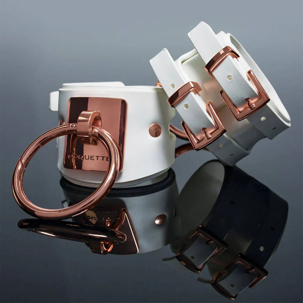 Coquette White and Rose Gold Adjustable Cuffs - Image 5