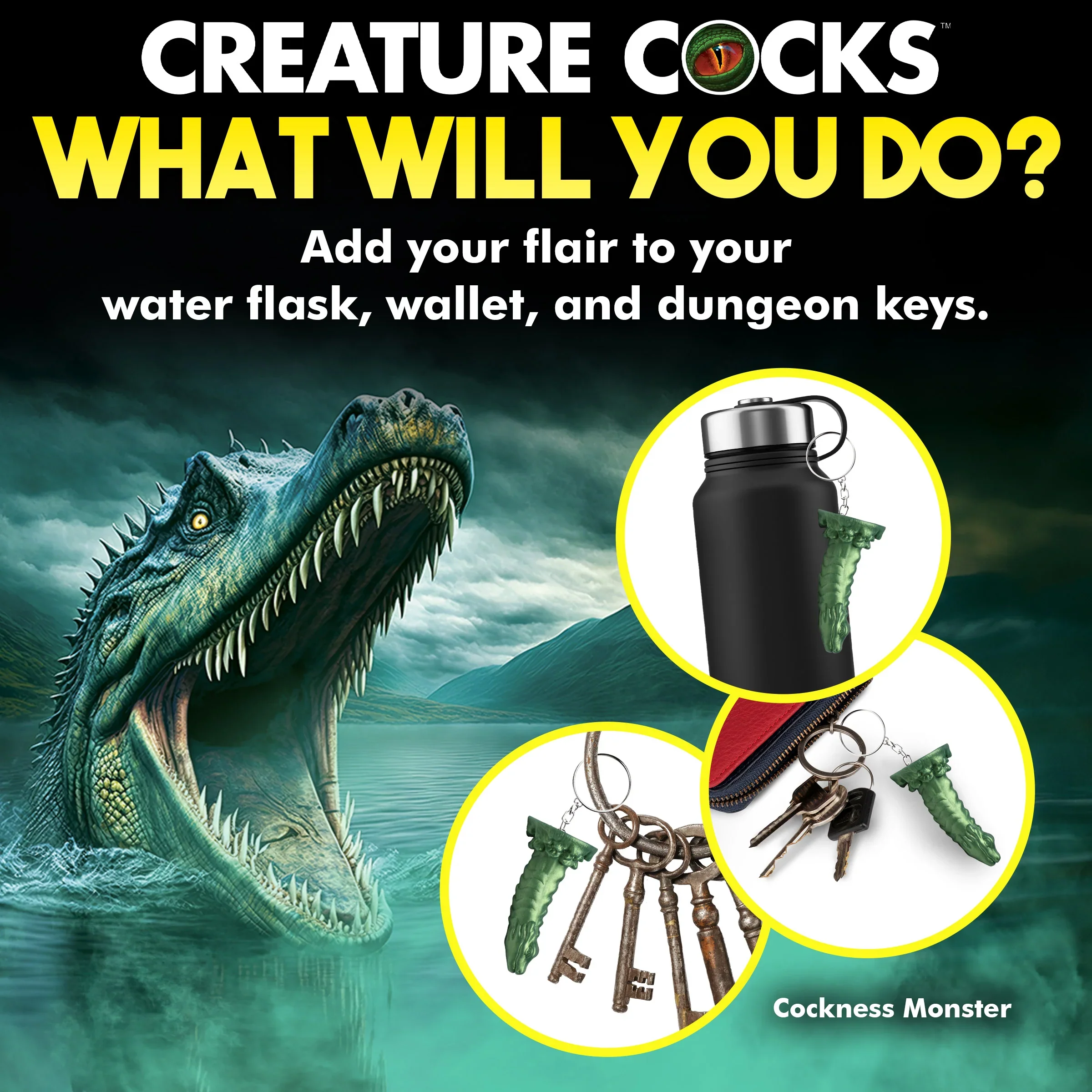 Creature Cocks Cockness Monster Key Chain - Image 4