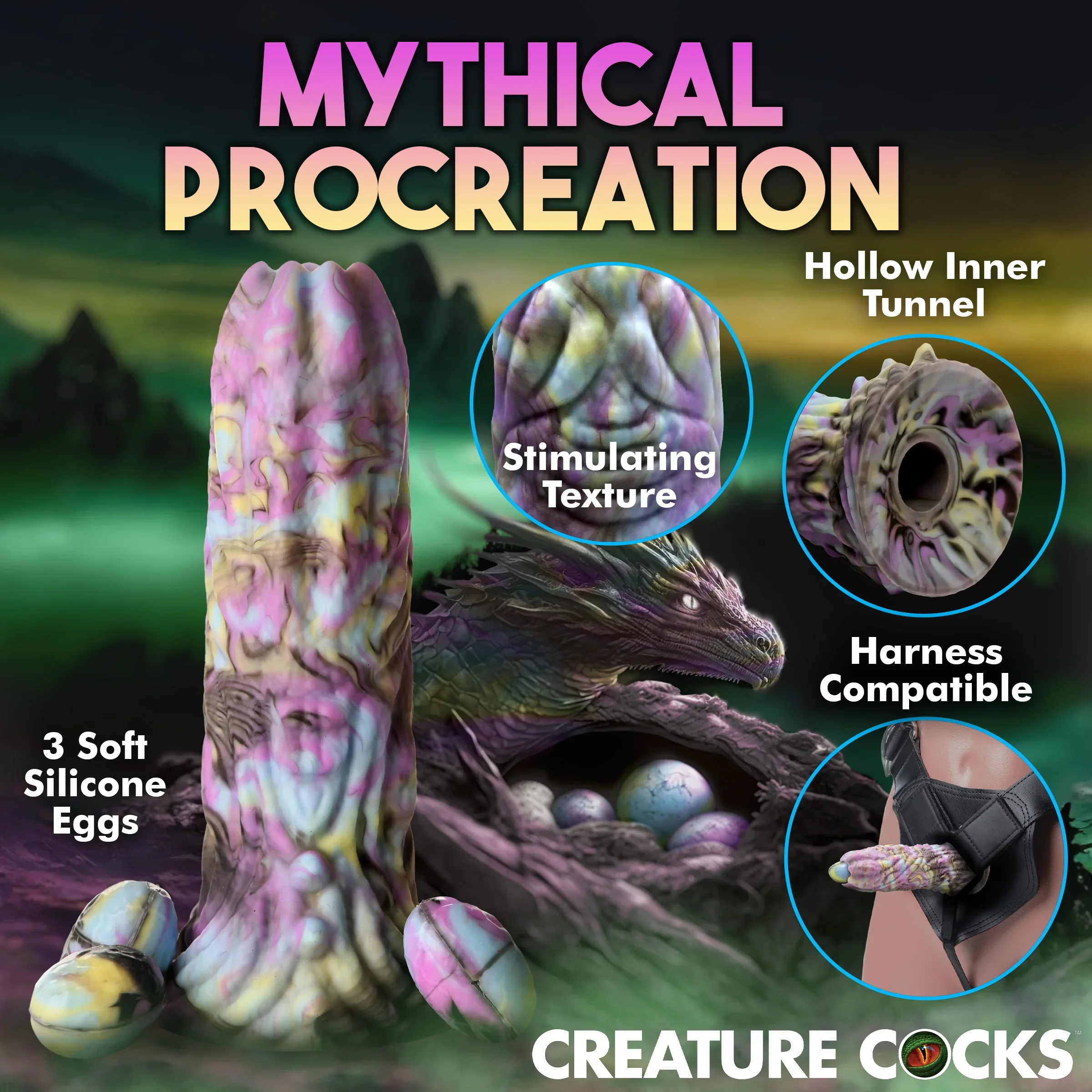 Creature Cocks Dragon Spawn Ovipositor with Eggs - Image 3