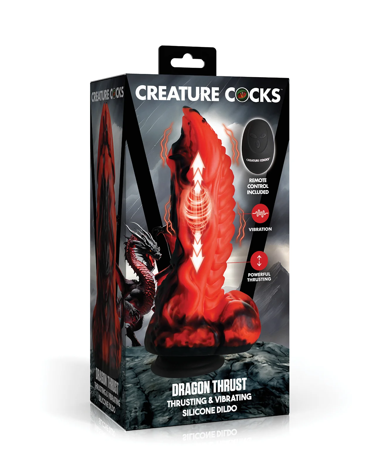 Creature Cocks Dragon Thrust Thrusting & Vibrating Silicone Dildo - Image 4