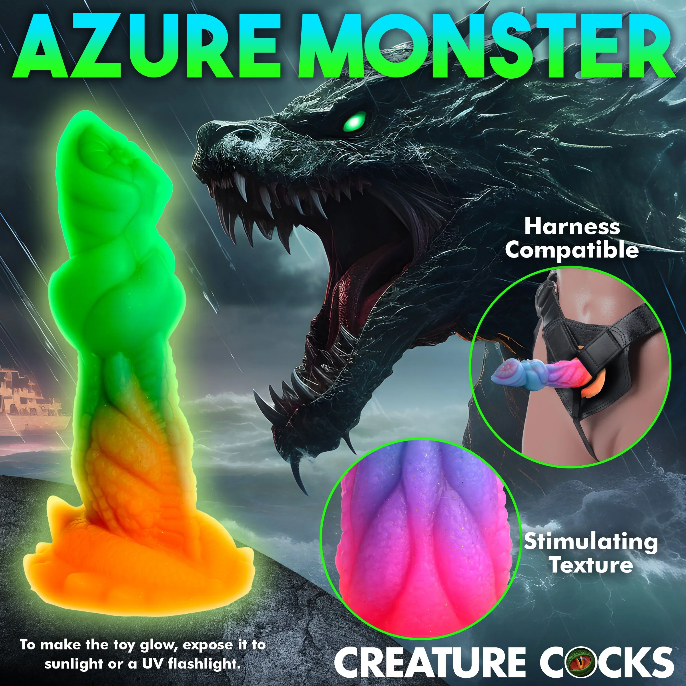 Creature Cocks Glow-in-the-Dark Aqua-Cock - Image 8