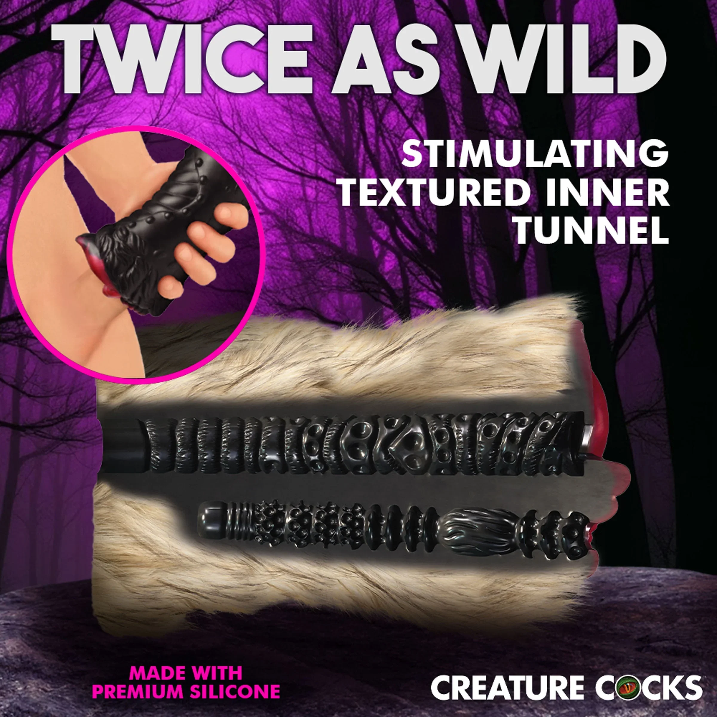 Creature Cocks Savage She-Wolf Silicone Stroker - Image 3