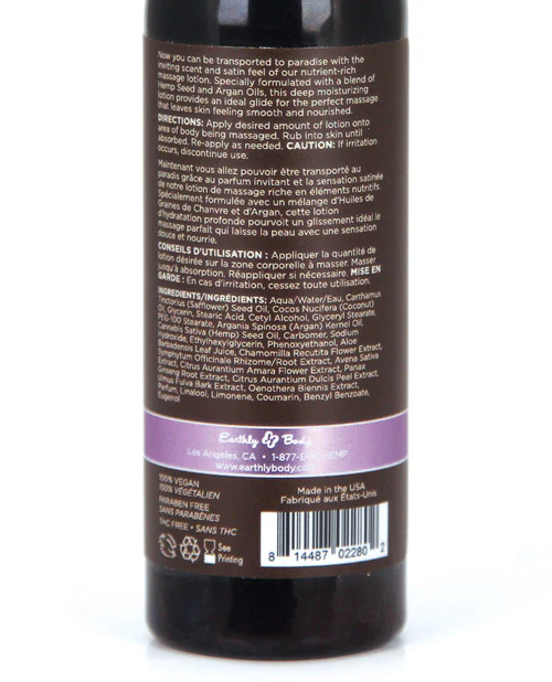 Earthly Body Hemp Seed Massage Lotion - Image 5
