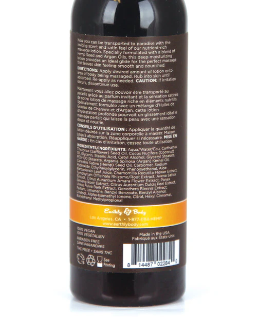 Earthly Body Hemp Seed Massage Lotion - Image 8