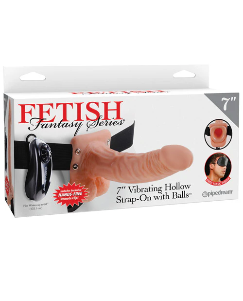 Fetish Fantasy Series 7" Vibrating Hollow Strap On - Image 5