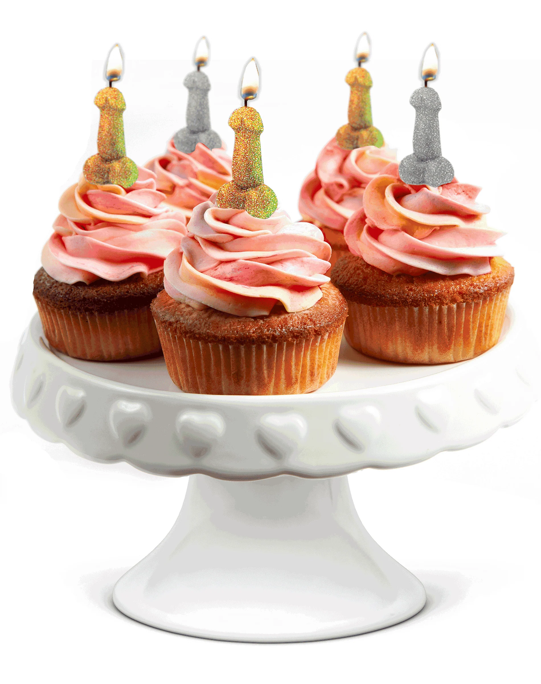 Glitterati Penis Party Candle - Pack of 5 - Image 3
