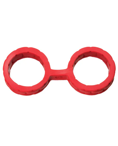 Japanese Bondage Silicone Cuffs Large Black - Image 7