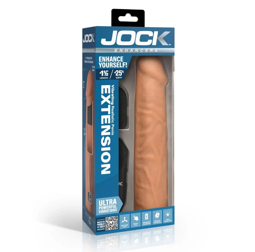 Jock enhancers 1.5in realistic penis extension vibrating light - Image 11