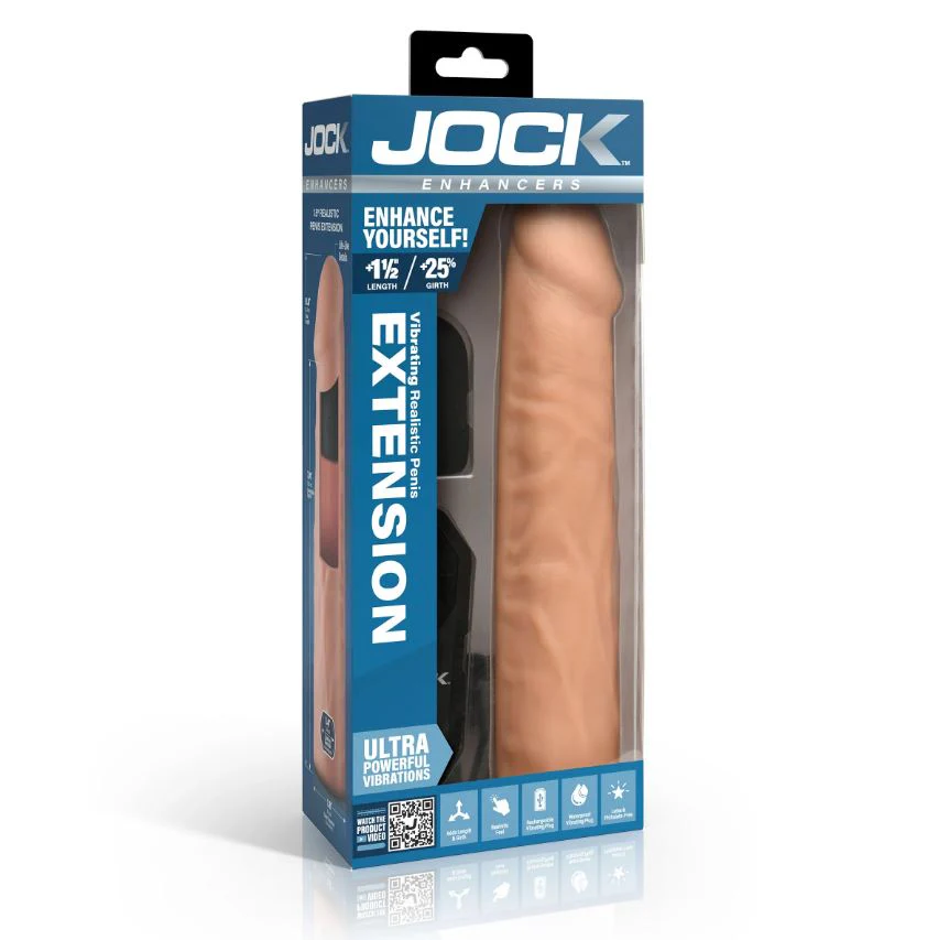 Jock enhancers 1.5in realistic penis extension vibrating light - Image 5