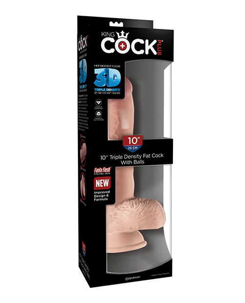 Triple Density 10" Fat Cock with Balls - Image 4