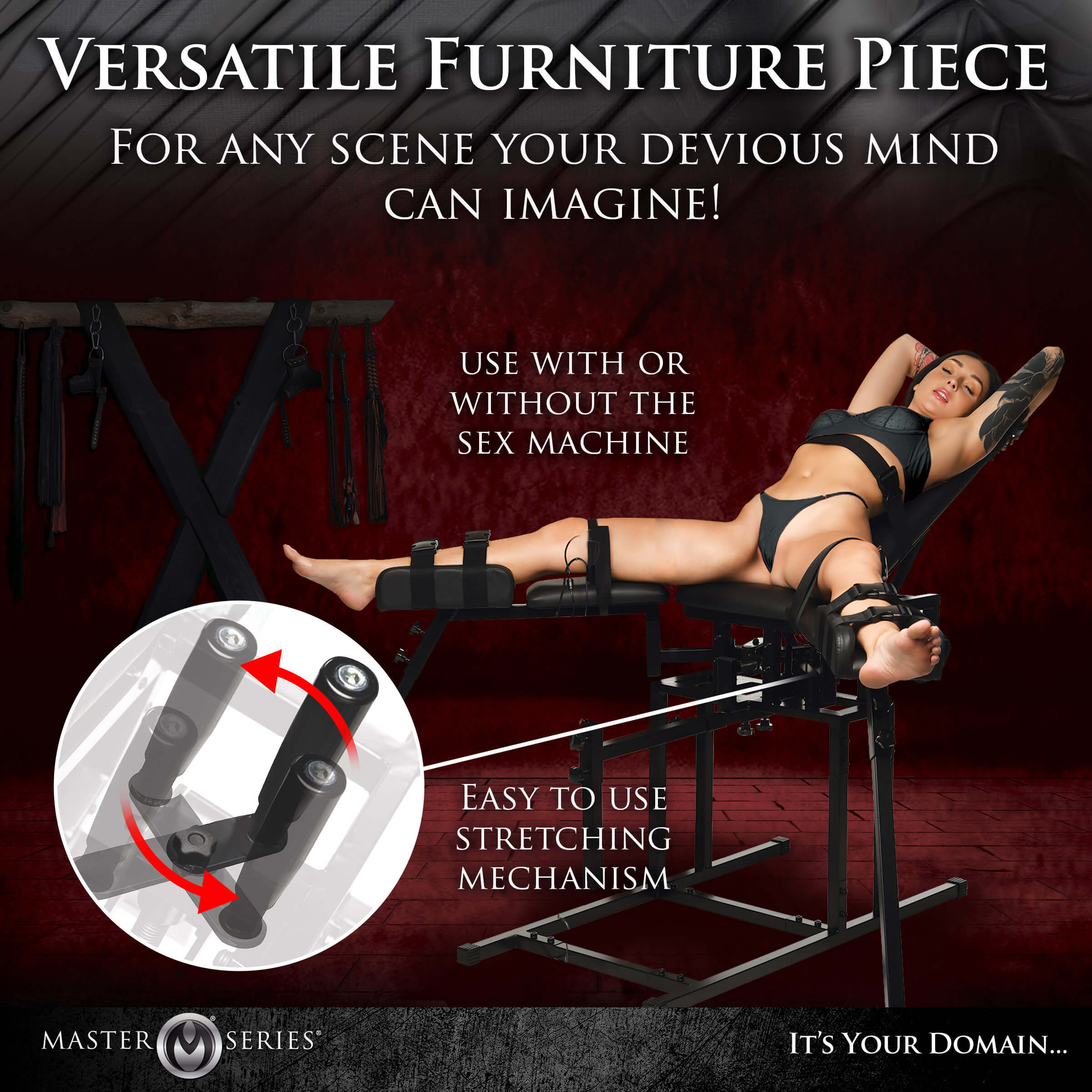 Leg Spreader Obedience Chair with Sex Machine - Image 11