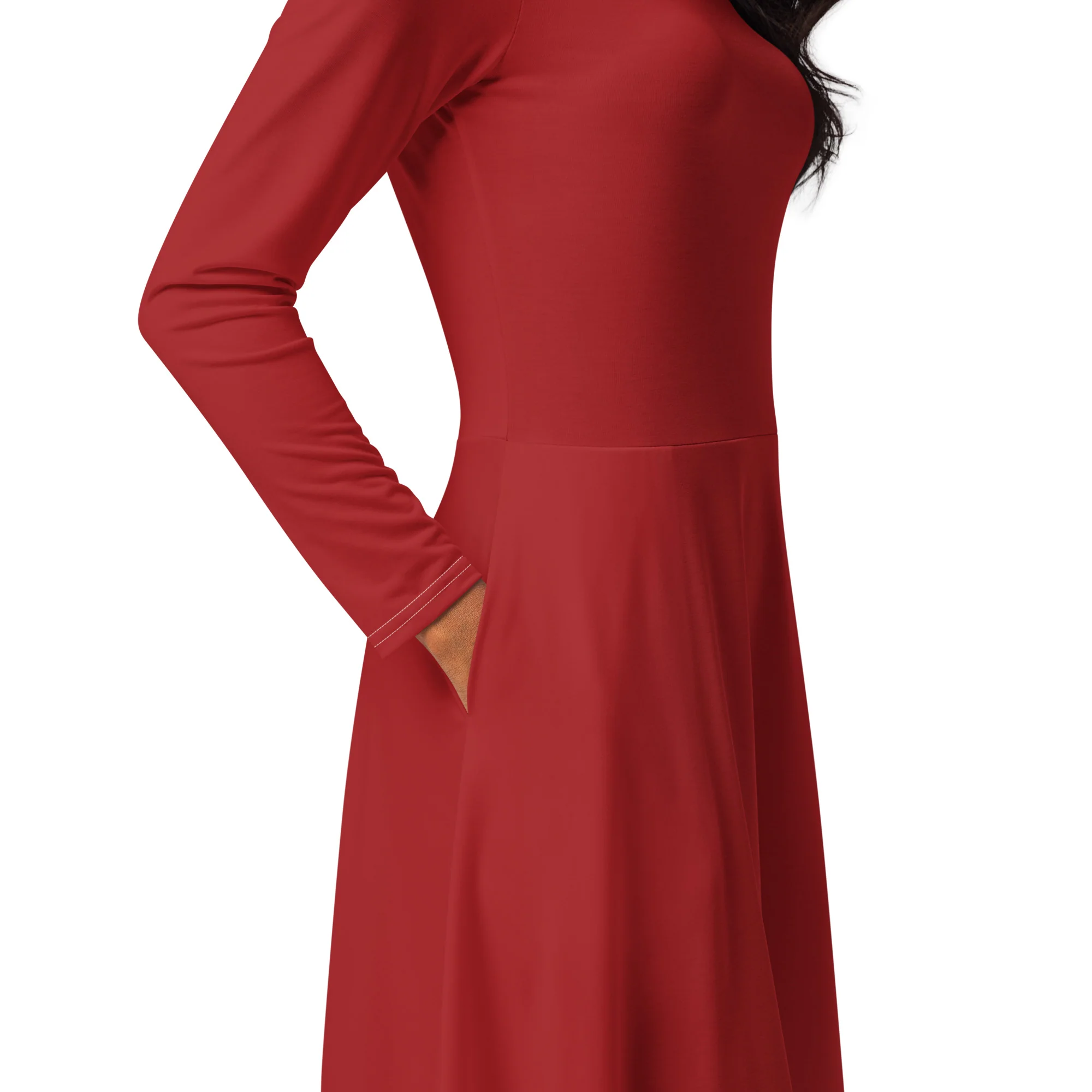 LiveJasmin - Long-Sleeve Midi Dress - Image 6