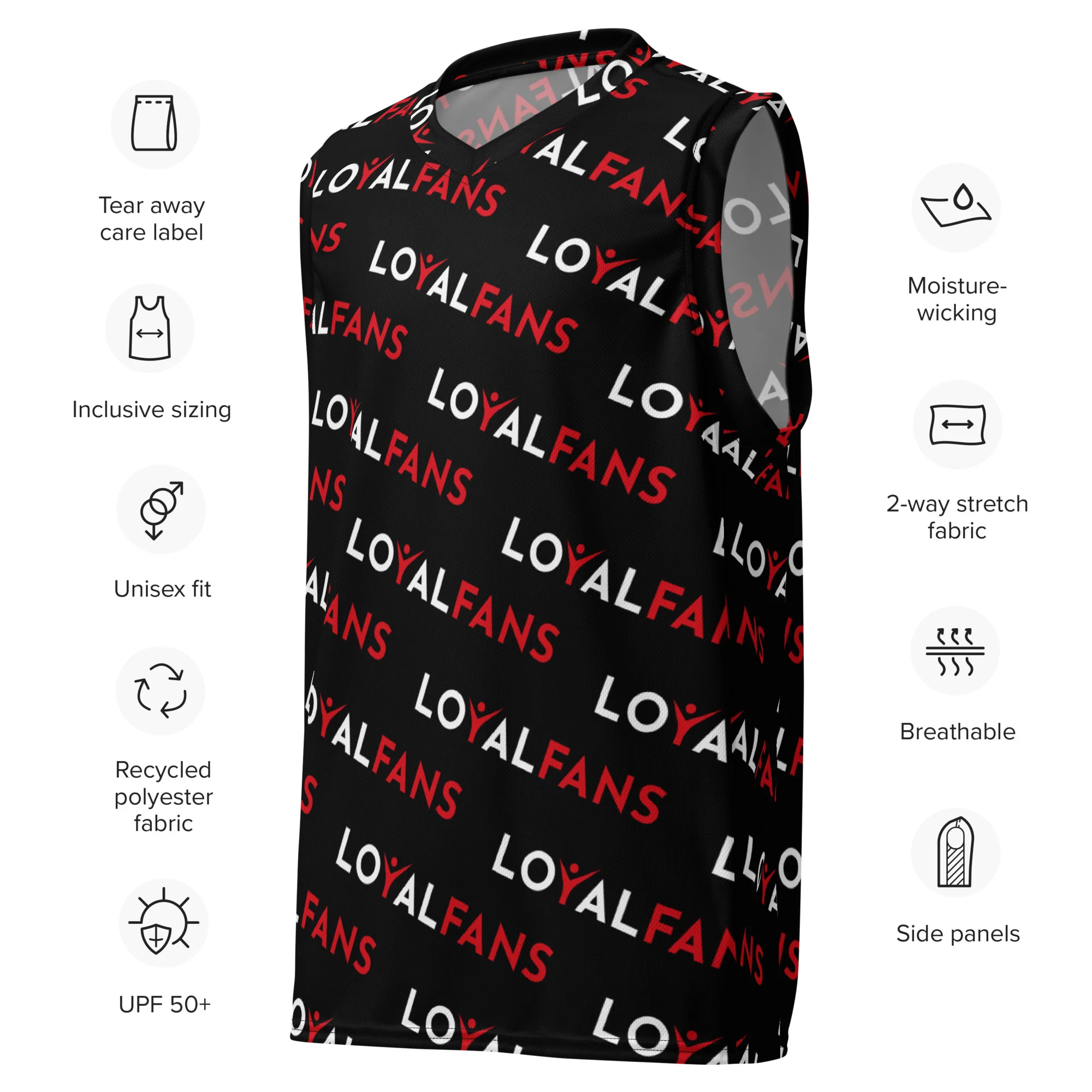 Loyalfans - Recycled unisex basketball jersey - Image 3