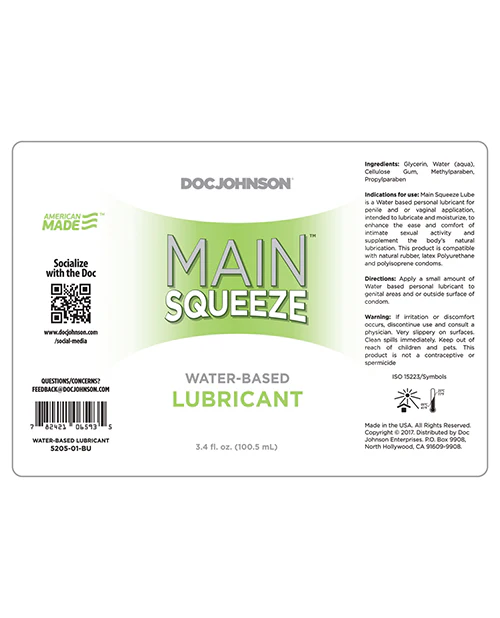 Main Squeeze Water-Based Lubricant - Image 2
