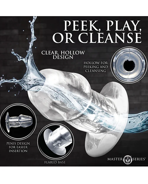 Master Series - Dicked Clear Hollow Anal Plug Set - Image 2