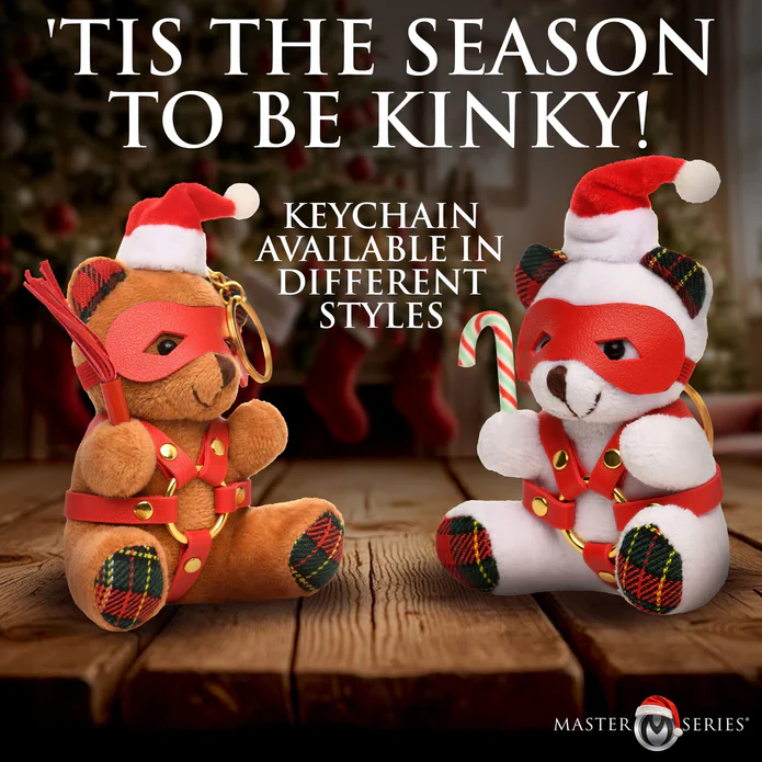 Master Series Holiday Bondage Teddy Bear Keychain - Image 4
