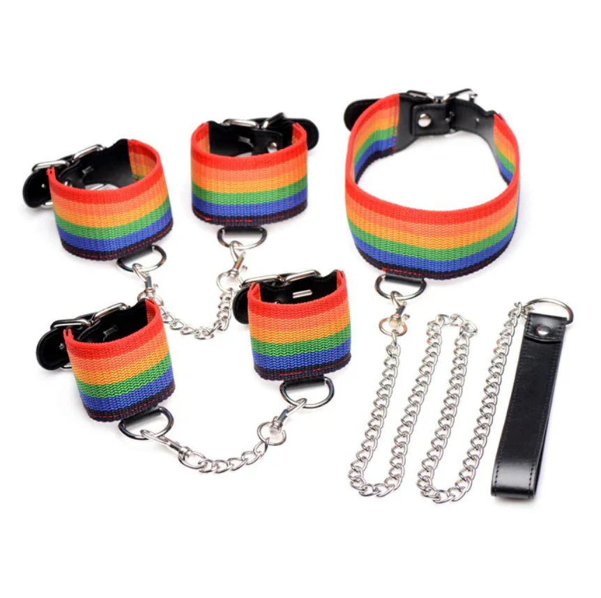 Master Series Kinky Pride Rainbow Bondage Set - Image 4