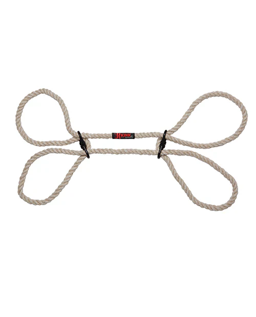 Merci Restrain 6mm Hemp Wrist or Ankle Cuffs Black - Image 3