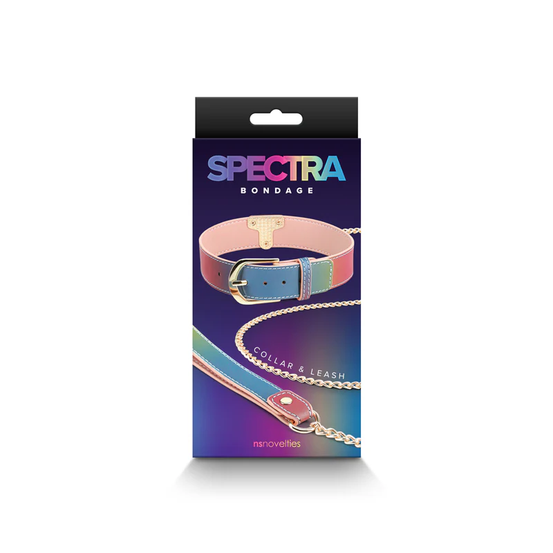 NS Novelties Spectra Rainbow Collar and Leash - Image 2