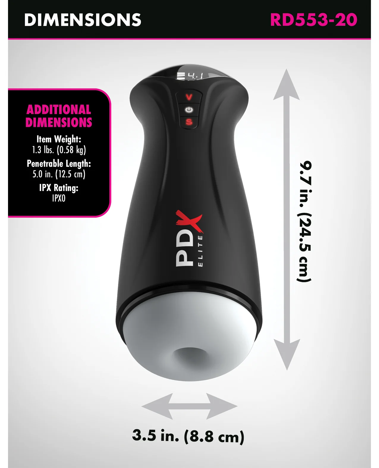 PDX Elite Fap-Gasm Stroker - Frosted - Image 3