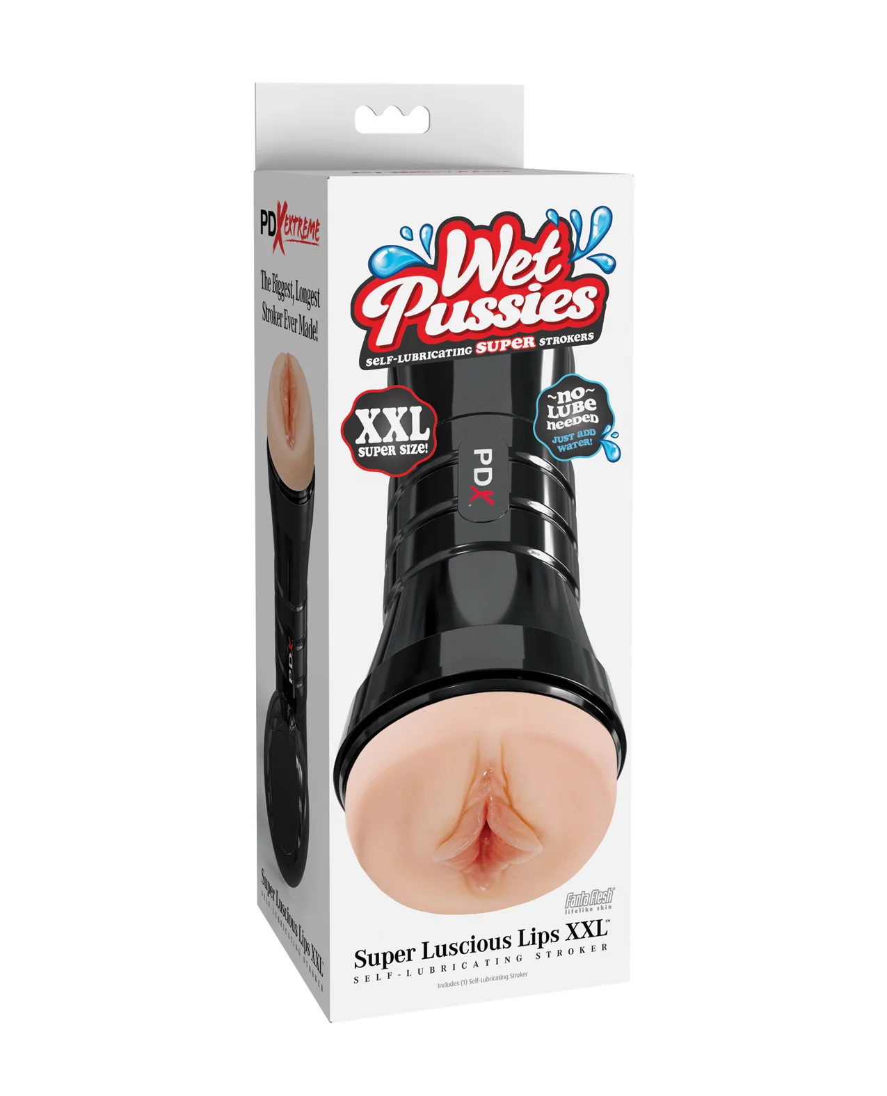 PDX Extreme Wet Pussies Super Luscious Lips XXL Stroker - Brown - Image 6