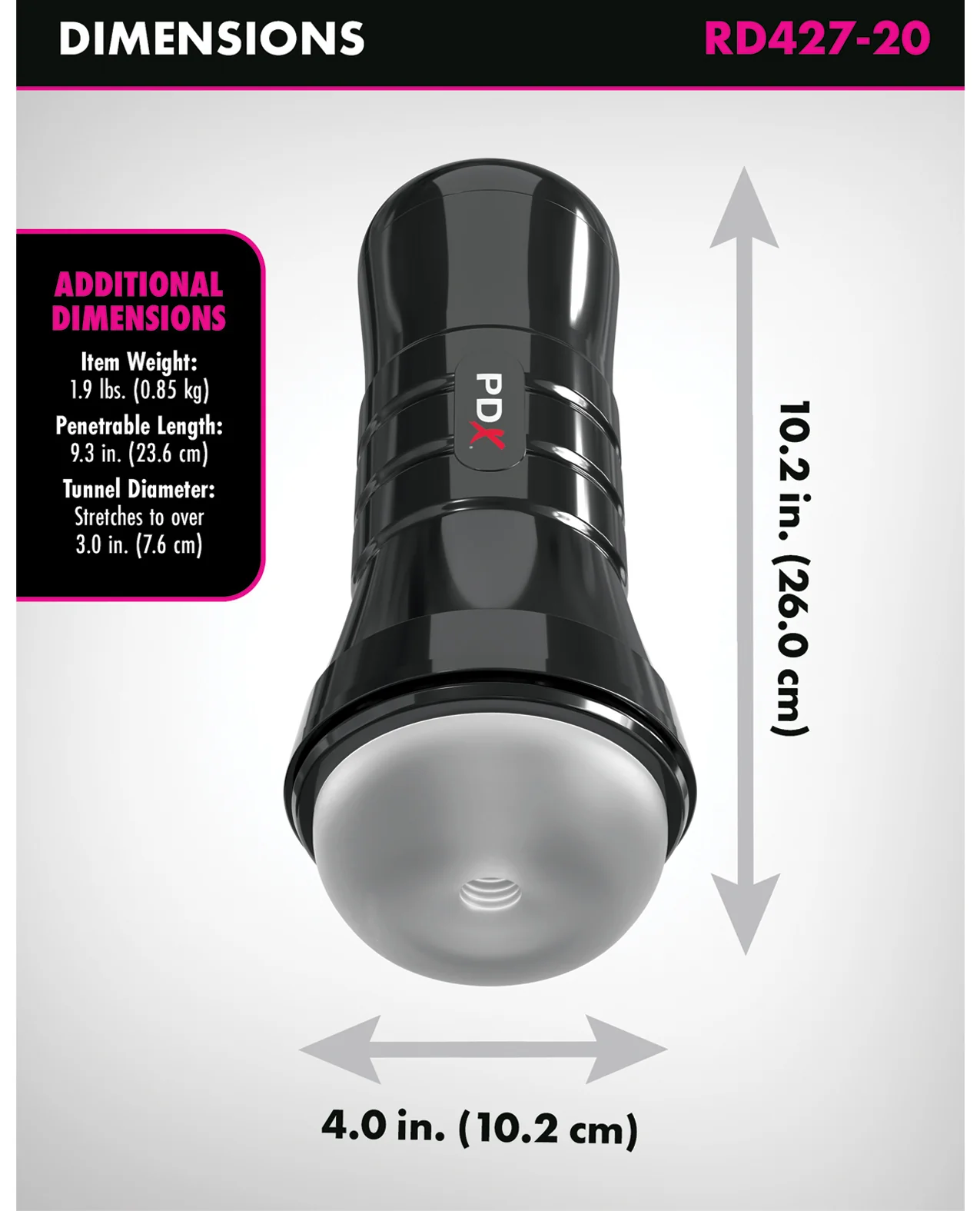 PDX Extreme Wet Stroker Slide & Glide XXL - Frosted - Image 9