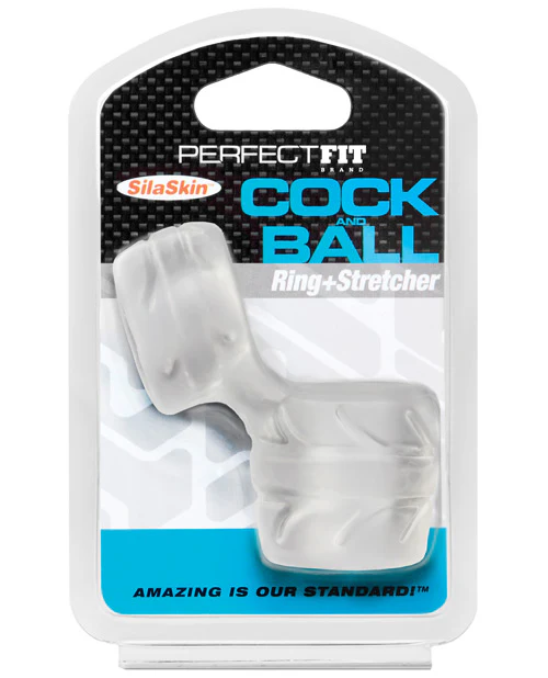 Perfect Fit SilaSkin Cock & Ball Ring - Black - Image 4
