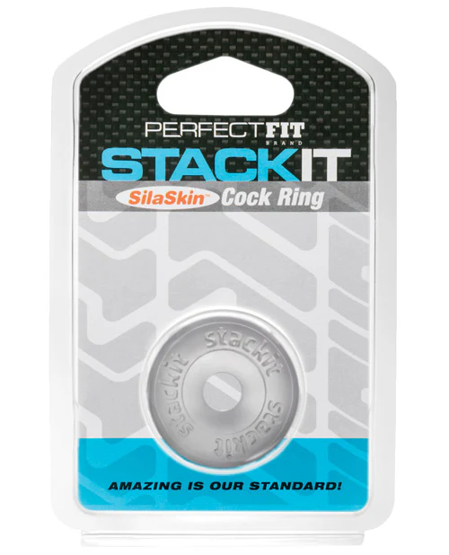 Perfect Fit Stackit Cock Ring - Black - Image 3