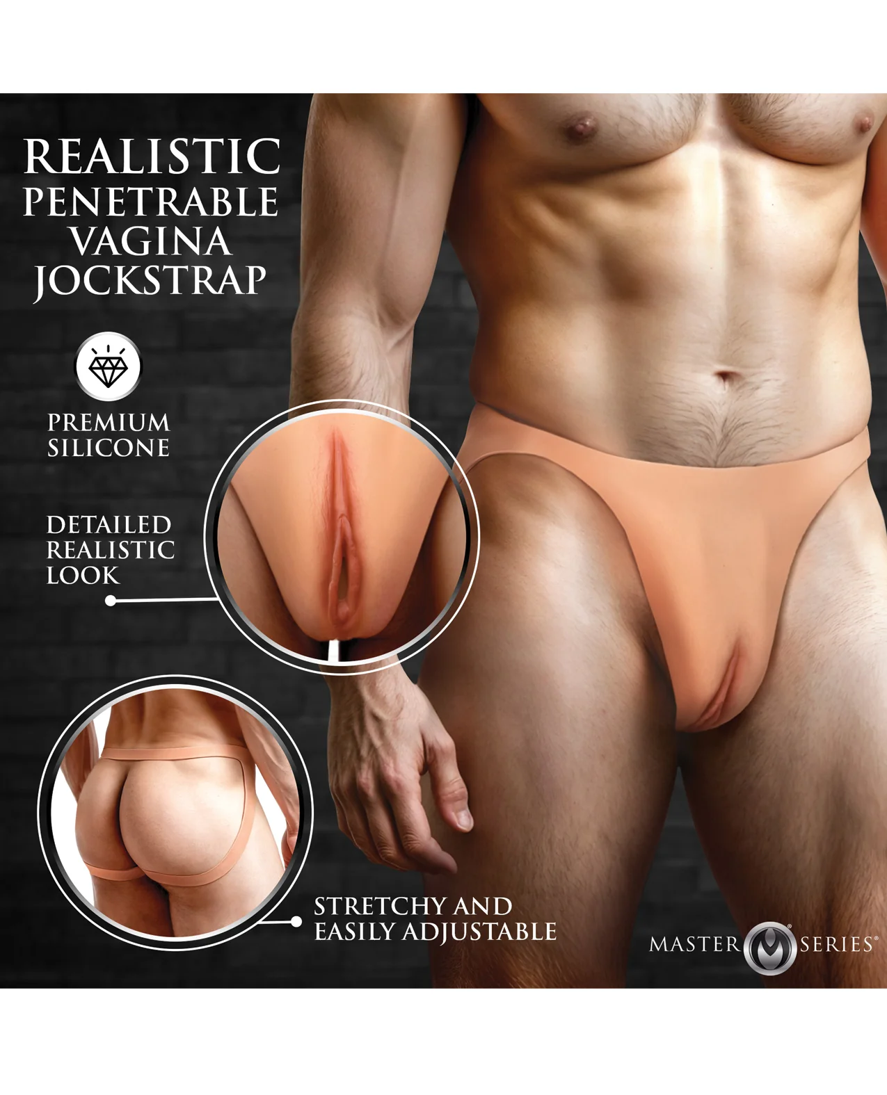 Pussy Strap Silicone Vagina Jockstrap - Image 5