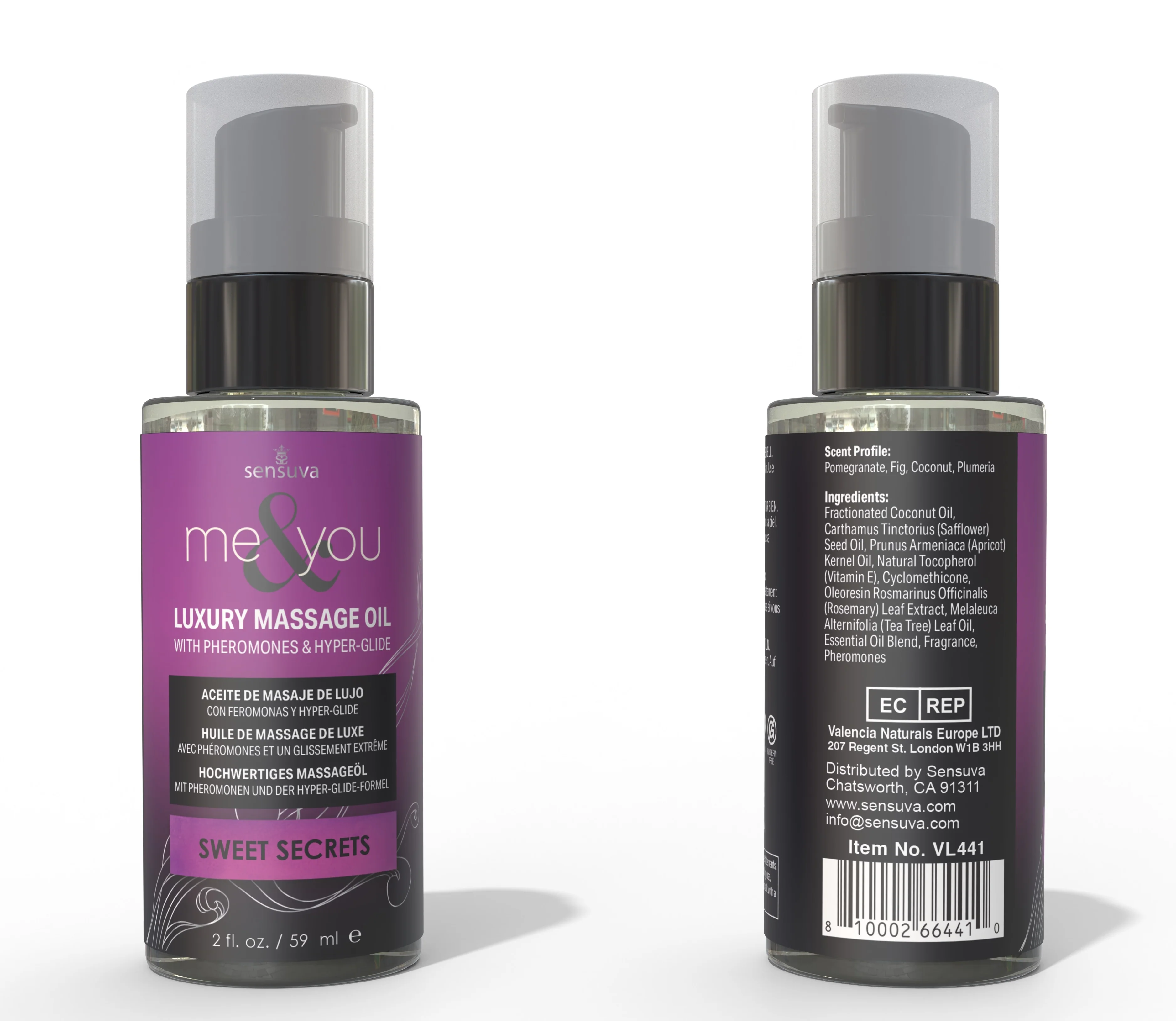 Sensuva Me & You Massage Oil - 2 oz Sensual Bliss - Image 4