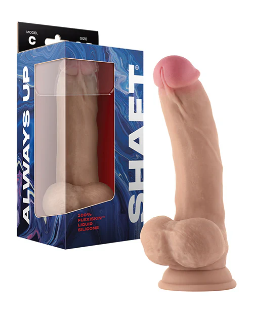 Shaft Model C Flexskin Liquid Silicone 9.5" Curved Dong W/balls - Image 7