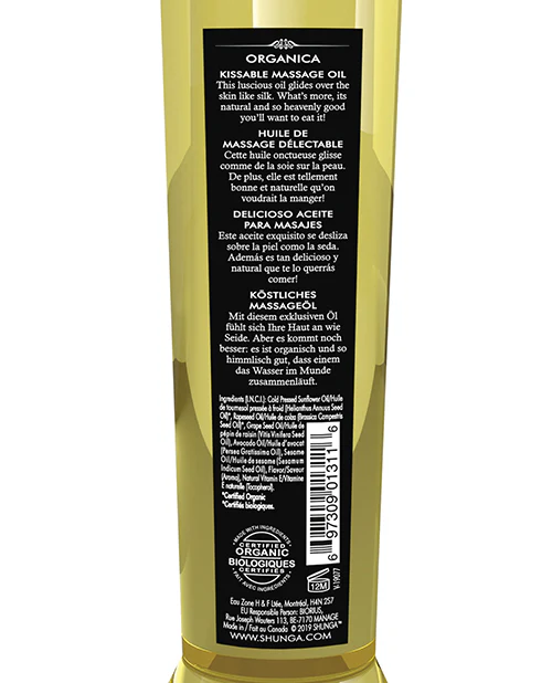 Shunga Organic Kissable Massage Oil - Image 5