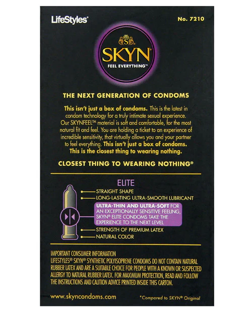 SKYN Non-Latex Condoms - Elite - Image 2