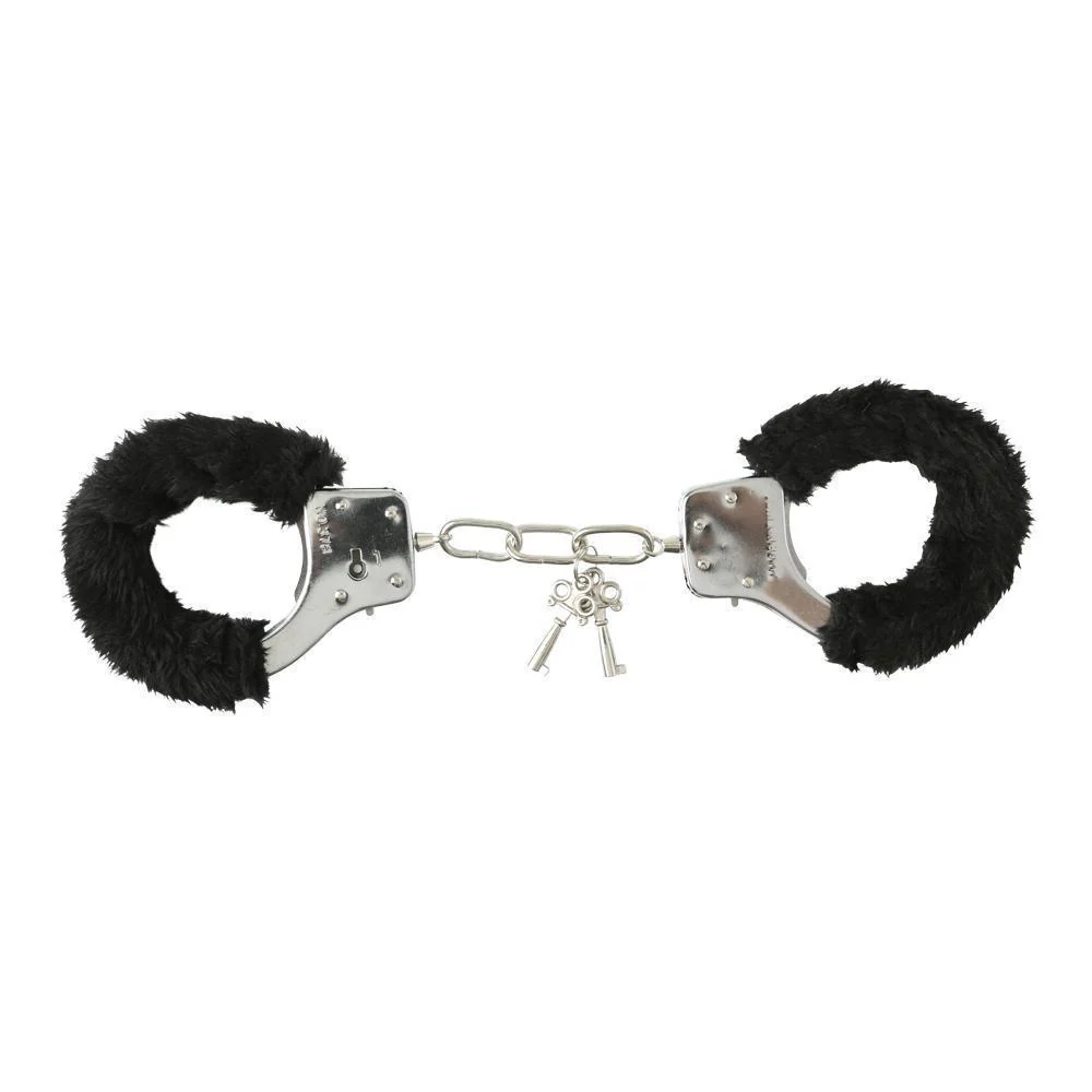 Sportsheets Black Furry Handcuffs - Image 4