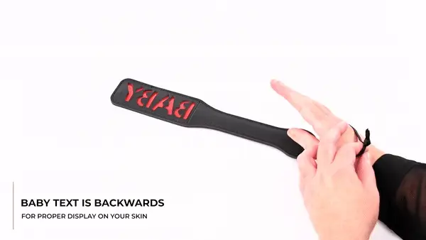 Sportsheets Black Vinyl Paddle, BABY - Image 2