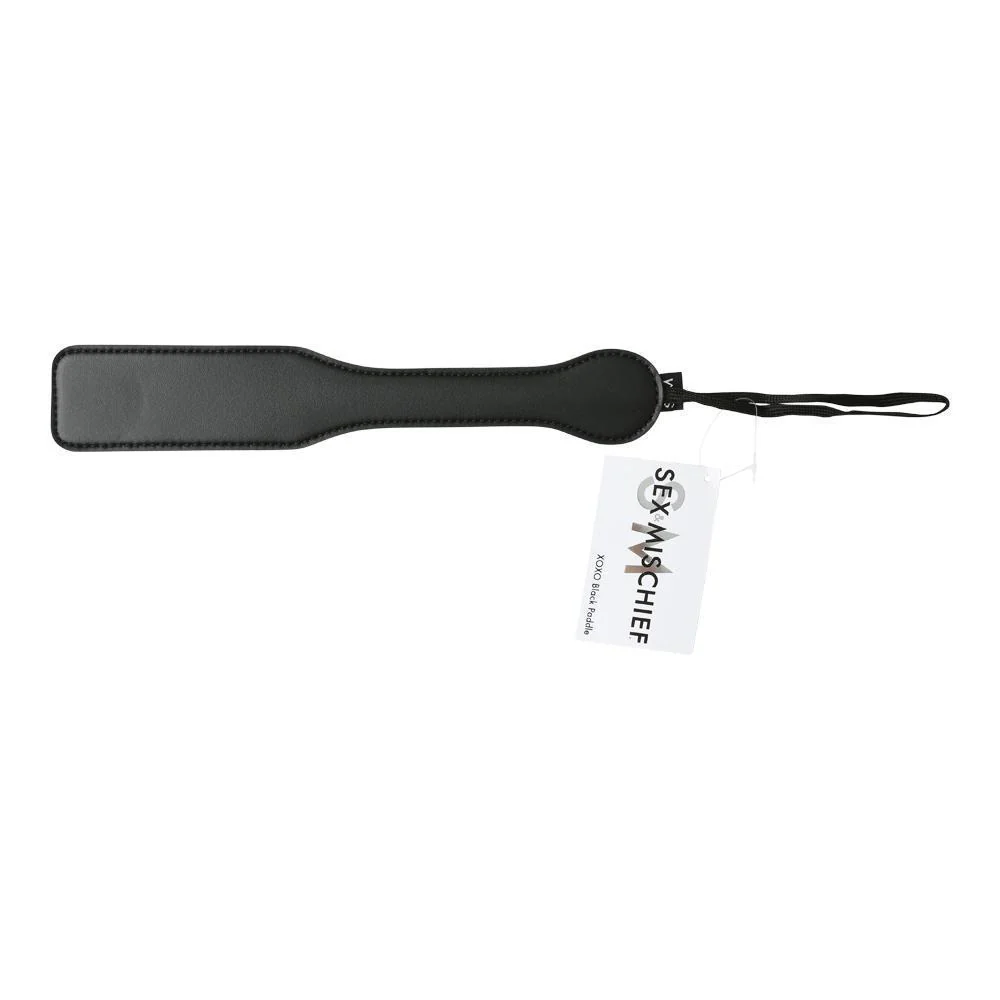 Sportsheets Black Vinyl Paddle, XOXO - Image 5