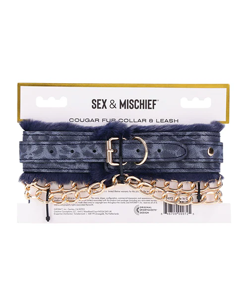 Sportsheets Cougar Fur Collar & Leash - Image 5