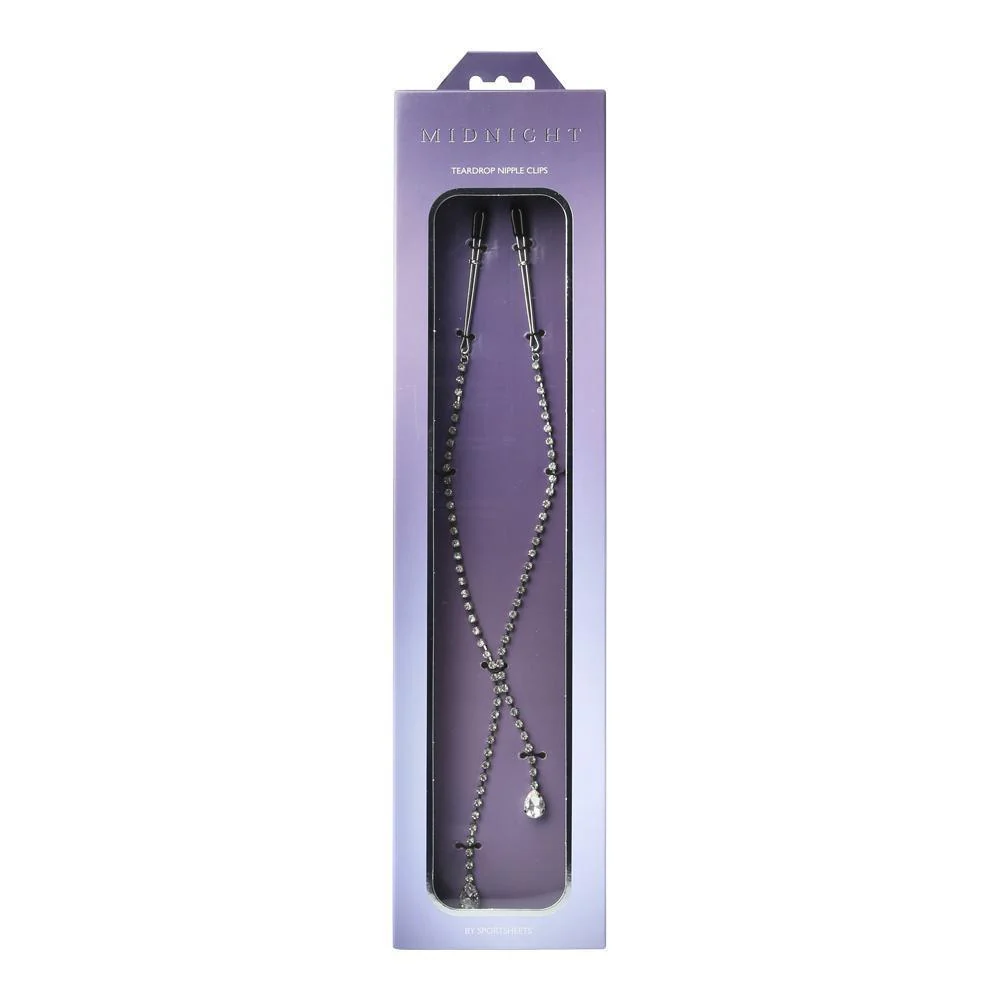 Sportsheets Double Strand Diamond Gem Nipple Clips - Image 5