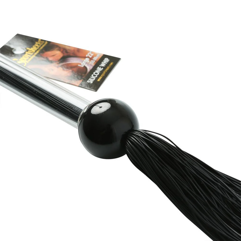 Sportsheets Large Rubber Whip Black - Image 2