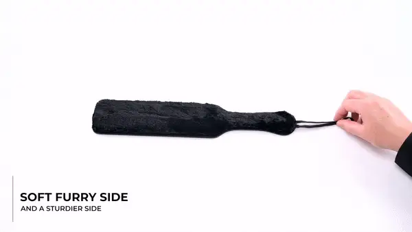 Sportsheets Leather Paddle with Black Fur Side - Image 2