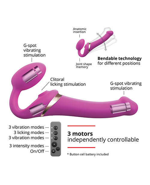 Strap-on-Me Vibrating Licking Strapless Strap-on - Image 2
